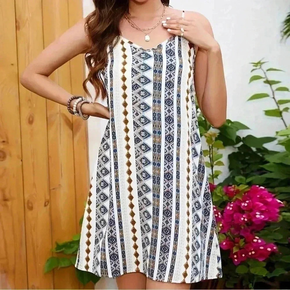 Argyle V-Neck Mini Dress Size 12 - Picture 1 of 2
